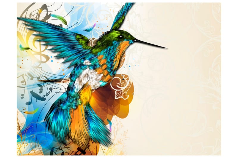 Fototapet Marvelous Bird 200x154 - Artgeist sp. z o. o. - Inredning - Väggdekor - Tapet & tapettillbehör - Fototapet