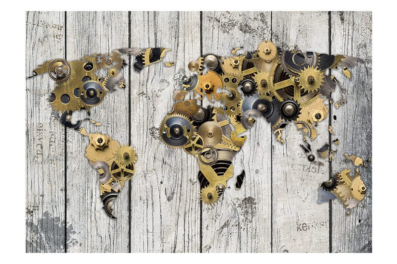 Fototapet Mechanical World 350x245 - Artgeist sp. z o. o. - Inredning - Väggdekor - Tapet & tapettillbehör - Fototapet