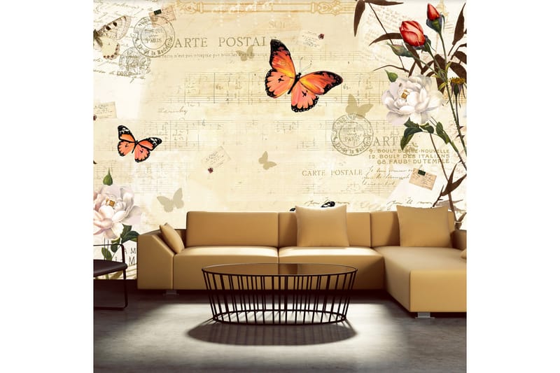 Fototapet Melodies Of Butterflies 200x140 - Artgeist sp. z o. o. - Inredning - Väggdekor - Tapet & tapettillbehör - Fototapet
