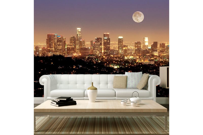 Fototapet Moon Over City Of Angels 200x154, Artgeist sp. z o. o.