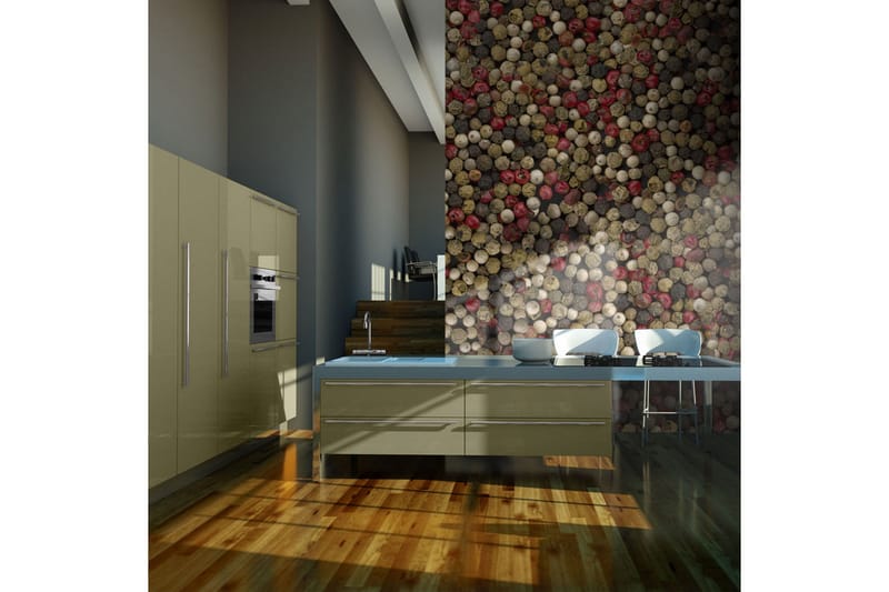 Fototapet Mosaik Av Färgad Peppar 350x270 - Artgeist sp. z o. o. - Inredning - Väggdekor - Tapet & tapettillbehör - Fototapet