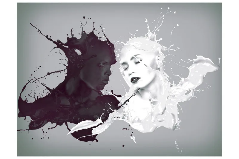 Fototapet Motsatser Attraherar 250x193 - Artgeist sp. z o. o. - Inredning - Väggdekor - Tapet & tapettillbehör - Fototapet