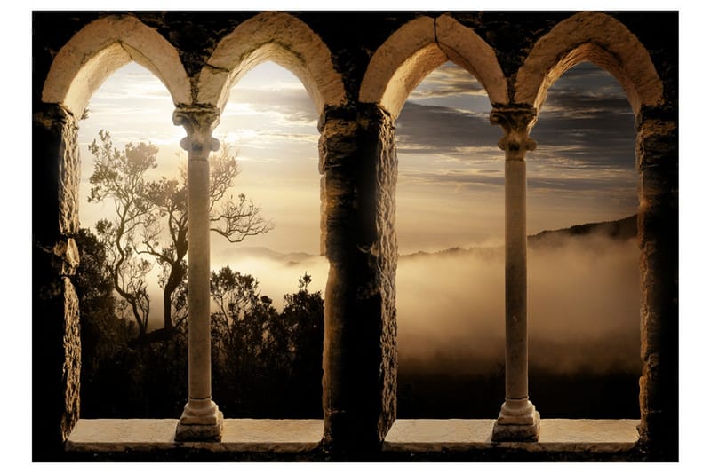 Fototapet Mountain Monastery 250x175 - Artgeist sp. z o. o. - Inredning - Väggdekor - Tapet & tapettillbehör - Fototapet
