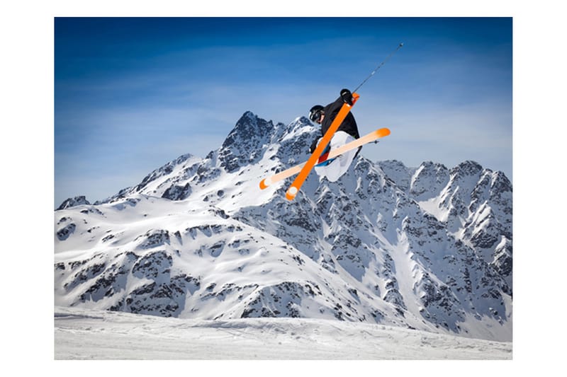 Fototapet Mountain Ski 250x193 - Artgeist sp. z o. o. - Inredning - Väggdekor - Tapet & tapettillbehör - Fototapet