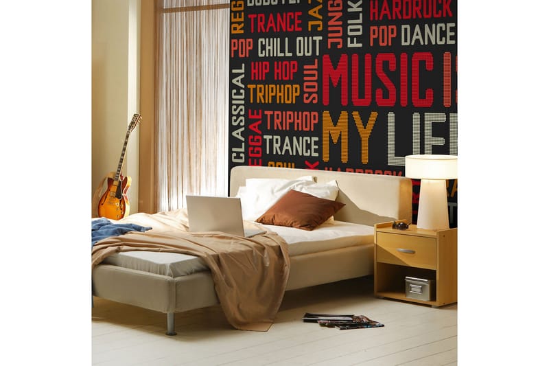 Fototapet Music Is My Life 350x270 - Artgeist sp. z o. o. - Inredning - Väggdekor - Tapet & tapettillbehör - Fototapet
