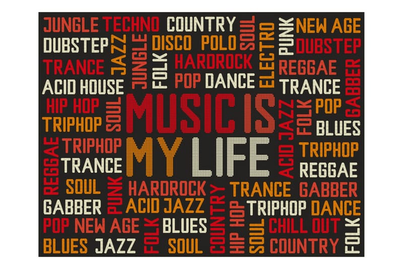 Fototapet Music Is My Life 400x309, Artgeist sp. z o. o.