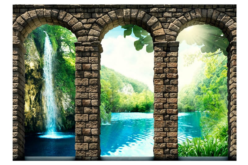 Fototapet Mysterious Waterfall 300x210 - Artgeist sp. z o. o. - Inredning - Väggdekor - Tapet & tapettillbehör - Fototapet