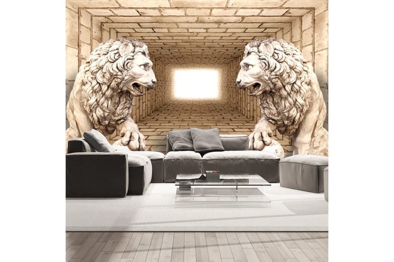Fototapet Mystery Of Lions 250x175 - Artgeist sp. z o. o. - Inredning - Väggdekor - Tapet & tapettillbehör - Fototapet
