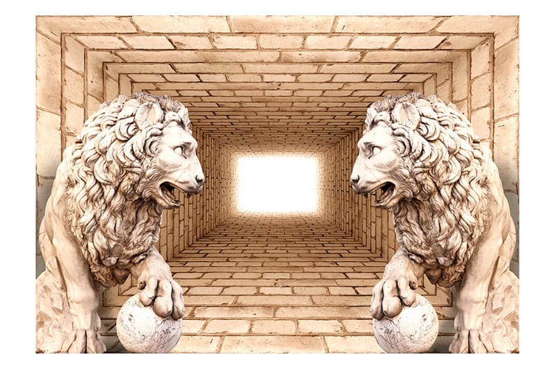 Fototapet Mystery Of Lions 250x175 - Artgeist sp. z o. o. - Inredning - Väggdekor - Tapet & tapettillbehör - Fototapet