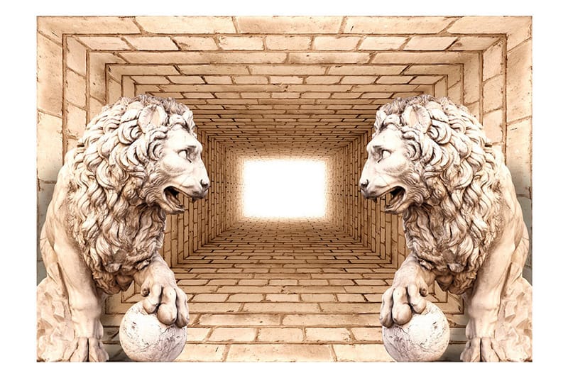 Fototapet Mystery Of Lions 300x210 - Artgeist sp. z o. o. - Inredning - Väggdekor - Tapet & tapettillbehör - Fototapet