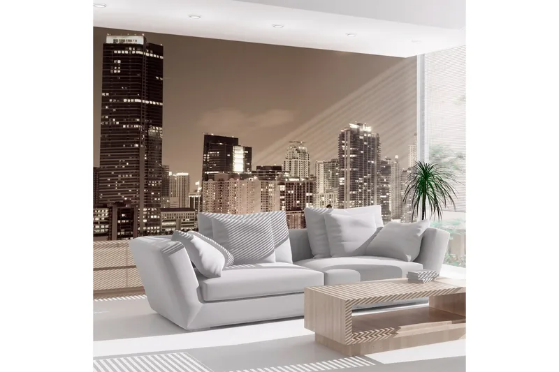 Fototapet Nattliv Miami 350x270 - Artgeist sp. z o. o. - Inredning - Väggdekor - Tapet & tapettillbehör - Fototapet