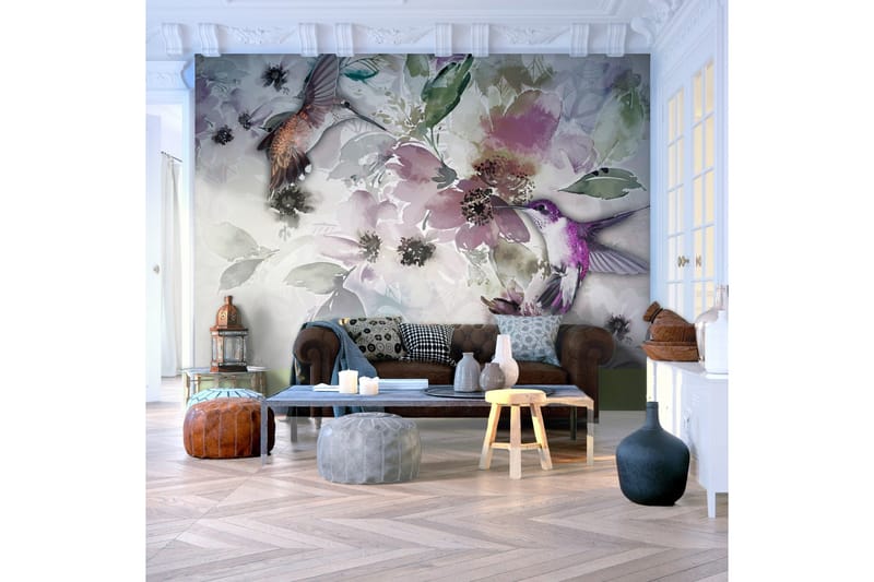 Fototapet Nature In Watercolor 100x70 - Artgeist sp. z o. o. - Inredning - Väggdekor - Tapet & tapettillbehör - Fototapet