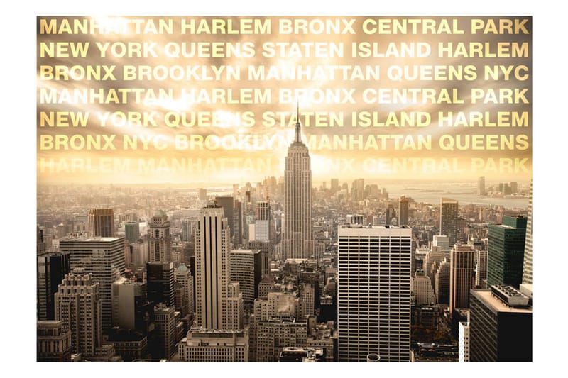 Fototapet Neighborhoods Of New York 150x105 - Artgeist sp. z o. o. - Inredning - Väggdekor - Tapet & tapettillbehör - Fototapet