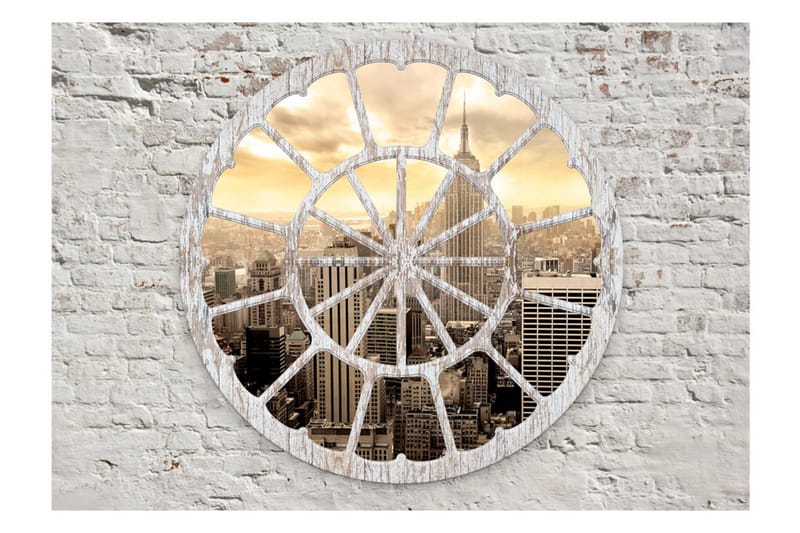 Fototapet New York A View Through The Window 100x70 - Artgeist sp. z o. o. - Inredning - Väggdekor - Tapet & tapettillbehör - Fototapet