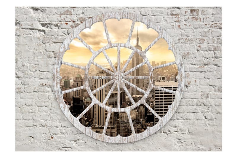 Fototapet New York A View Through The Window 350x245 - Artgeist sp. z o. o. - Inredning - Väggdekor - Tapet & tapettillbehör - Fototapet