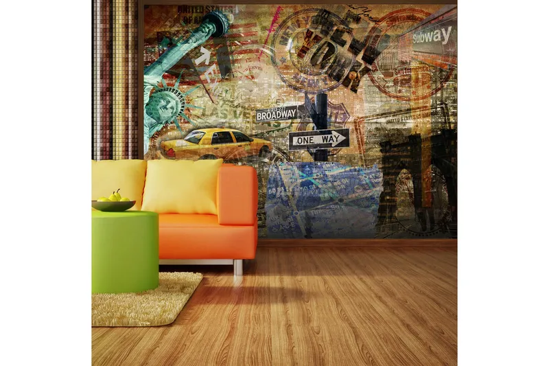 Fototapet New York Brooklyn Bridge 300x231 - Artgeist sp. z o. o. - Inredning - Väggdekor - Tapet & tapettillbehör - Fototapet