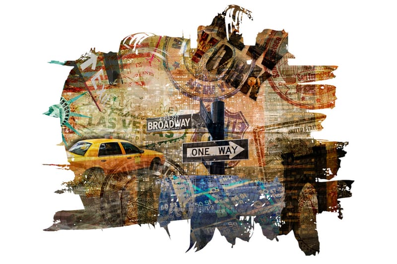 Fototapet New York Collage 300x231 - Artgeist sp. z o. o. - Inredning - Väggdekor - Tapet & tapettillbehör - Fototapet
