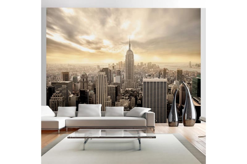 Fototapet New York Manhattan Gryningen 200x154 - Artgeist sp. z o. o. - Inredning - Väggdekor - Tapet & tapettillbehör - Fototapet