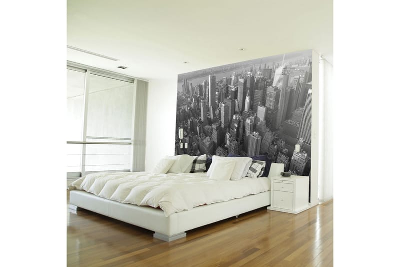 Fototapet New York Skyscrapers Bird's Eye View 200x154 - Artgeist sp. z o. o. - Inredning - Väggdekor - Tapet & tapettillbehör - Fototapet