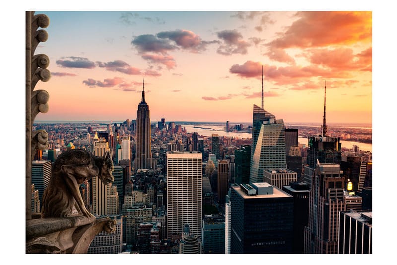 Fototapet New York The Skyscrapers And Sunset 100x70 - Artgeist sp. z o. o. - Inredning - Väggdekor - Tapet & tapettillbehör - Fototapet