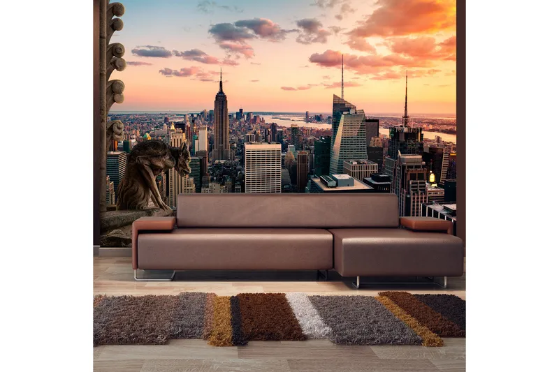 Fototapet New York The Skyscrapers And Sunset 150x105, Artgeist sp. z o. o.