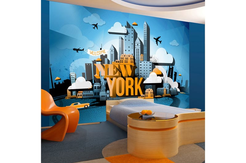 Fototapet New York Welcome 250x175 - Artgeist sp. z o. o. - Inredning - Väggdekor - Tapet & tapettillbehör - Fototapet