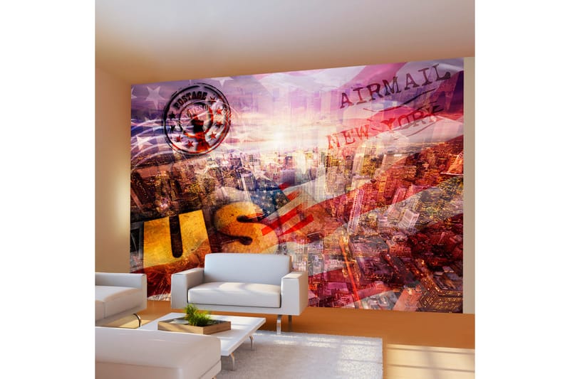 Fototapet New York Patriotic Theme 200x140 - Artgeist sp. z o. o. - Inredning - Väggdekor - Tapet & tapettillbehör - Fototapet