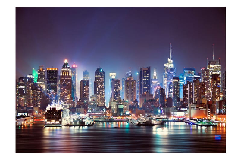 Fototapet Night In New York City 150x105 - Artgeist sp. z o. o. - Fototapet