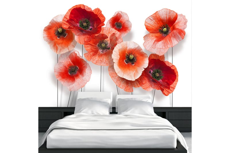 Fototapet Nine Poppies 250x175 - Artgeist sp. z o. o. - Inredning - Väggdekor - Tapet & tapettillbehör - Fototapet