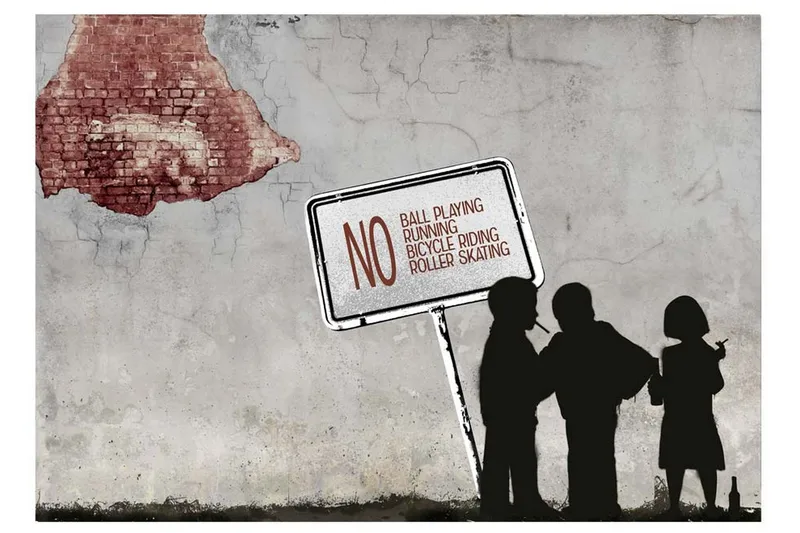 Fototapet No Ball Playing 100x70 - Artgeist sp. z o. o. - Inredning - Väggdekor - Tapet & tapettillbehör - Fototapet