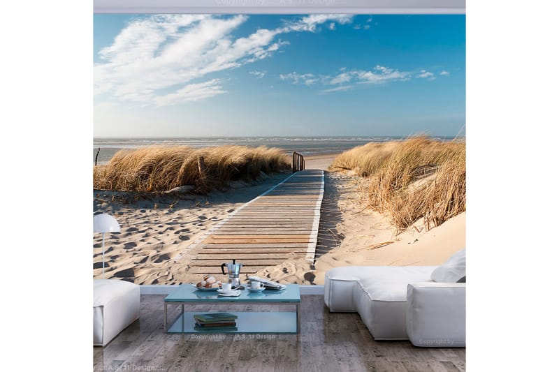 Fototapet Nordsjöns Strand Langeoog 200x154 - Artgeist sp. z o. o. - Inredning - Väggdekor - Tapet & tapettillbehör - Fototapet