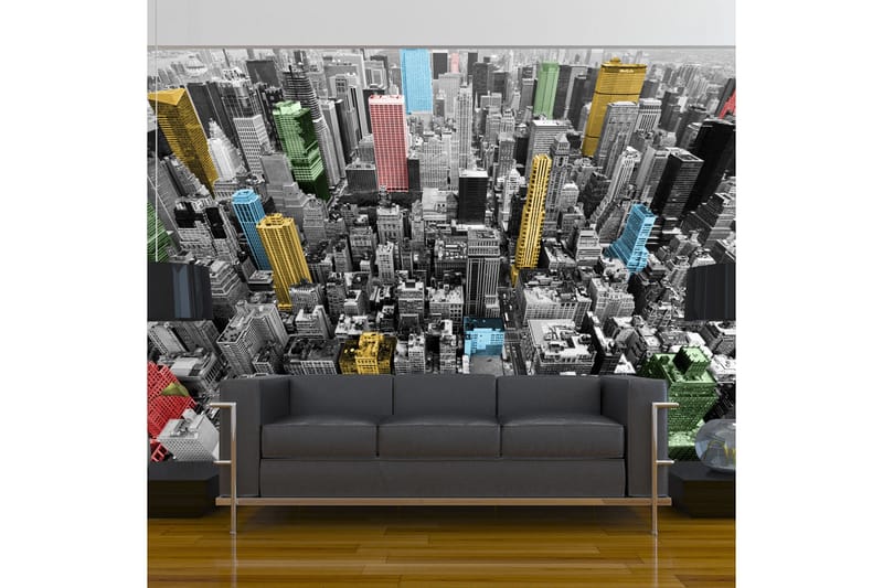 Fototapet NY Kaleidoscope 250x193 - Artgeist sp. z o. o. - Inredning - Väggdekor - Tapet & tapettillbehör - Fototapet