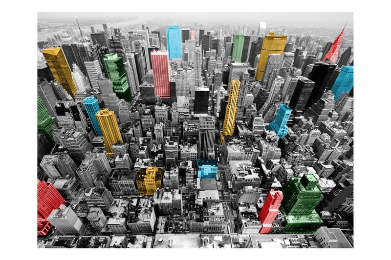 Fototapet NY Kaleidoscope 300x231 - Artgeist sp. z o. o. - Inredning - Väggdekor - Tapet & tapettillbehör - Fototapet