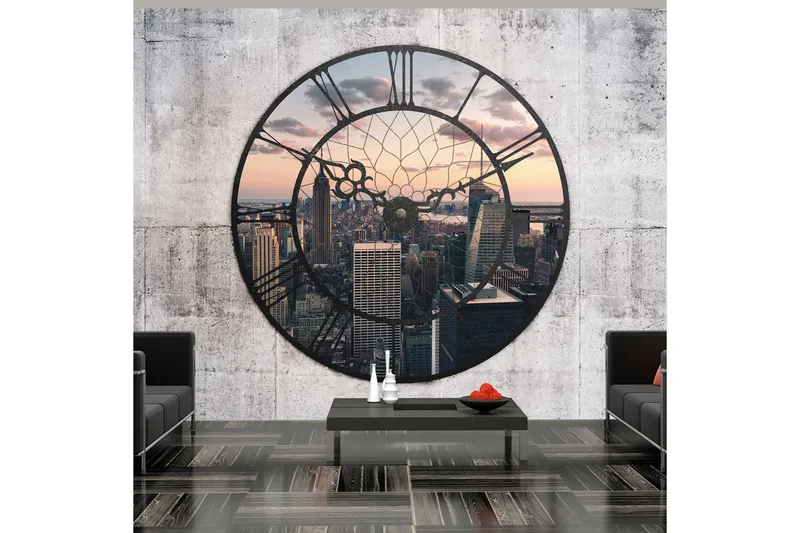 Fototapet NYC Time Zone 350x270 - Artgeist sp. z o. o. - Inredning - Väggdekor - Tapet & tapettillbehör - Fototapet