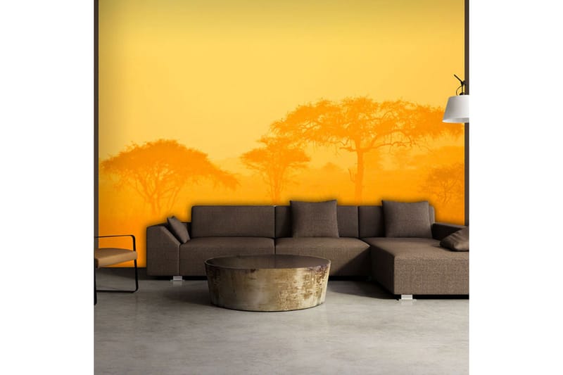 Fototapet Orange Savanna 350x270 - Artgeist sp. z o. o. - Inredning - Väggdekor - Tapet & tapettillbehör - Fototapet