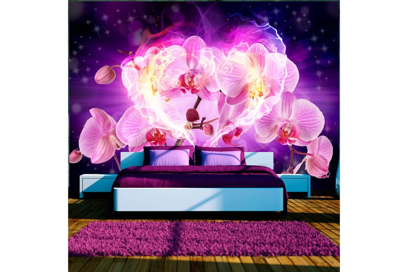 Fototapet Orchids In Flames 400x280, Artgeist sp. z o. o.