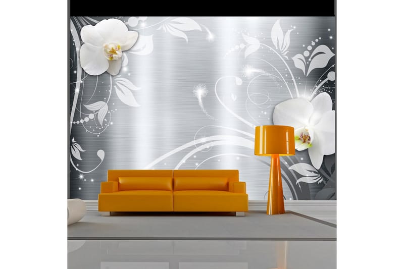 Fototapet Orchids On Steel 300x210, Artgeist sp. z o. o.