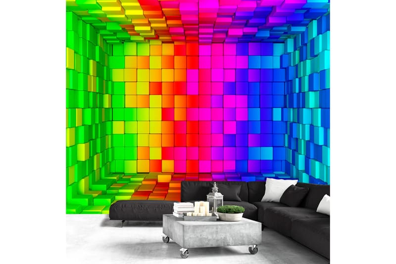 Fototapet Rainbow Cube 100x70 - Artgeist sp. z o. o. - Fototapet