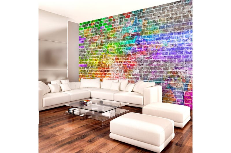 Fototapet Rainbow Wall 200x140 - Artgeist sp. z o. o. - Inredning - Väggdekor - Tapet & tapettillbehör - Fototapet