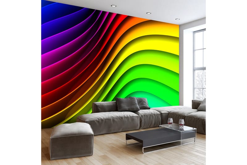 Fototapet Rainbow Waves 150x105 - Artgeist sp. z o. o. - Inredning - Väggdekor - Tapet & tapettillbehör - Fototapet