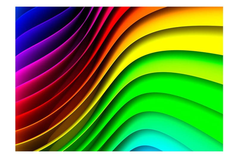 Fototapet Rainbow Waves 300x210 - Artgeist sp. z o. o. - Inredning - Väggdekor - Tapet & tapettillbehör - Fototapet