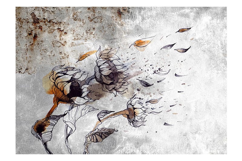 Fototapet Recall Sunflowers 300x210 - Artgeist sp. z o. o. - Inredning - Väggdekor - Tapet & tapettillbehör - Fototapet