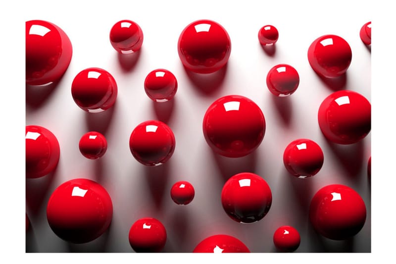 Fototapet Red Balls 350x245 - Artgeist sp. z o. o. - Inredning - Väggdekor - Tapet & tapettillbehör - Fototapet