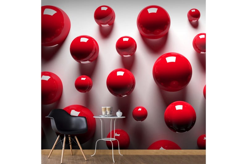 Fototapet Red Balls 400x280 - Artgeist sp. z o. o. - Inredning - Väggdekor - Tapet & tapettillbehör - Fototapet