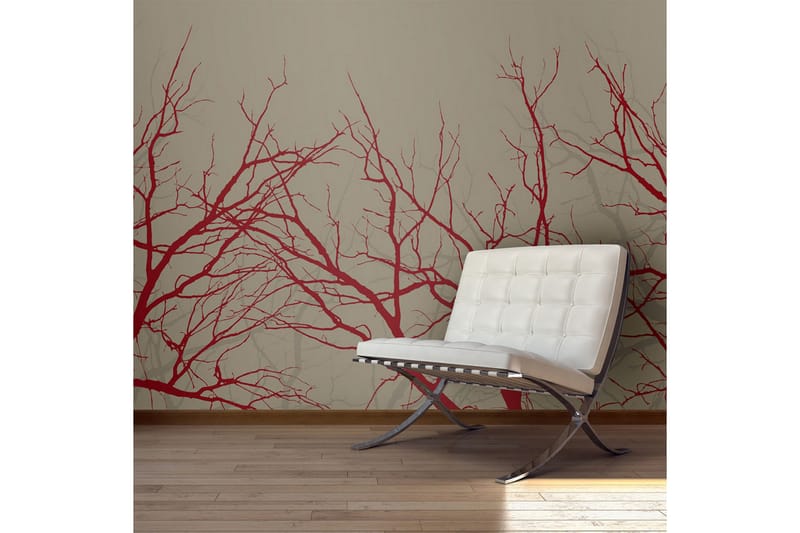 Fototapet Red-Hot Branches 200x154 - Artgeist sp. z o. o. - Inredning - Väggdekor - Tapet & tapettillbehör - Fototapet