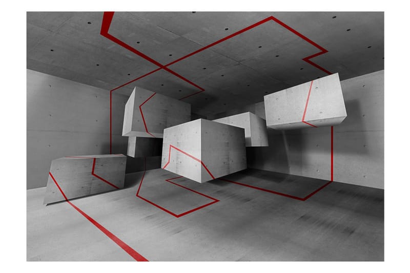 Fototapet Red Trail 150x105 - Artgeist sp. z o. o. - Inredning - Väggdekor - Tapet & tapettillbehör - Fototapet