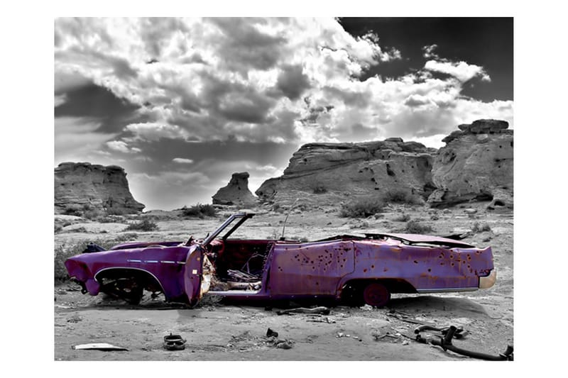 Fototapet Retro Bil På Colorado Desert 200x154 - Artgeist sp. z o. o. - Fototapet
