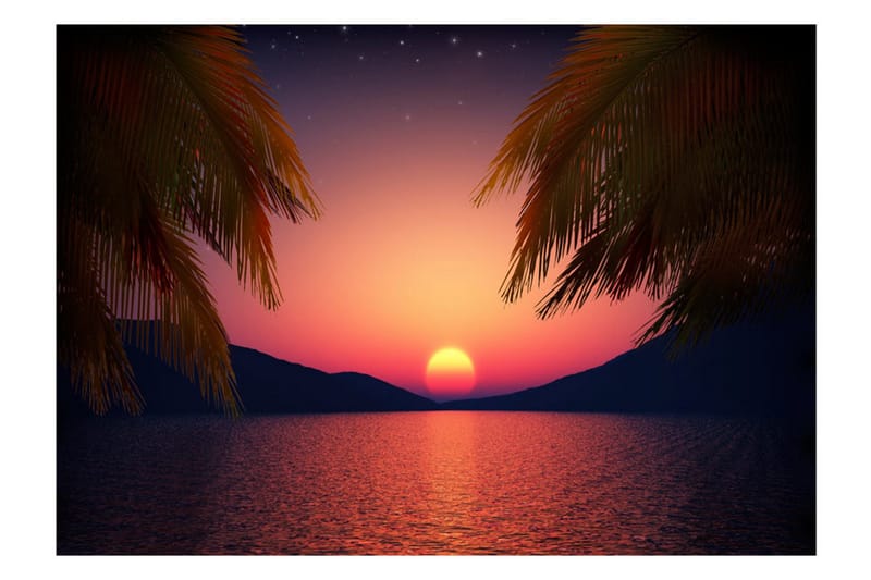 Fototapet Romantic Evening On The Beach 100x70 - Artgeist sp. z o. o. - Inredning - Väggdekor - Tapet & tapettillbehör - Fototapet