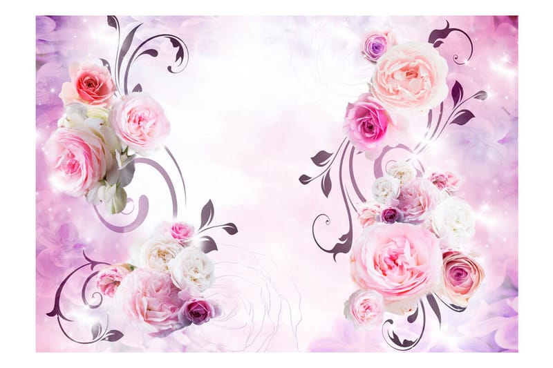 Fototapet Rose Variations 200x140 - Artgeist sp. z o. o. - Inredning - Väggdekor - Tapet & tapettillbehör - Fototapet