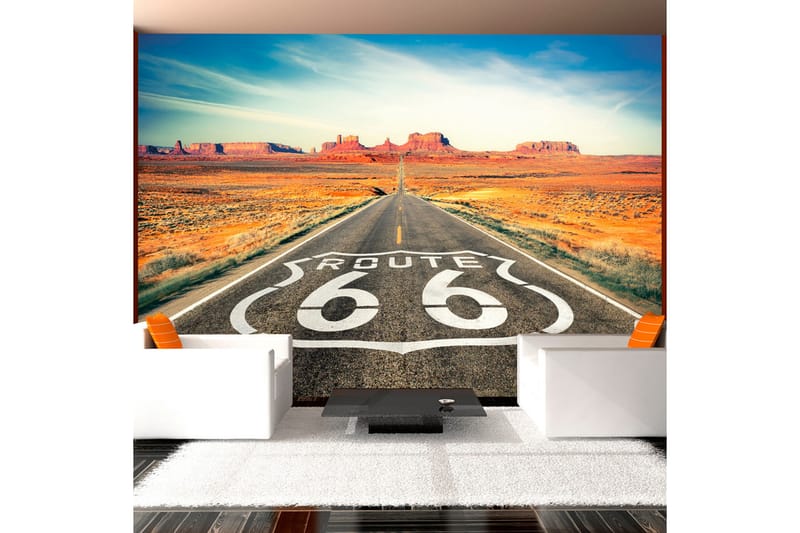 Fototapet Route 66 400x280 - Artgeist sp. z o. o. - Inredning - Väggdekor - Tapet & tapettillbehör - Fototapet